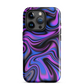 Purple & Black Swirl iPhone Case