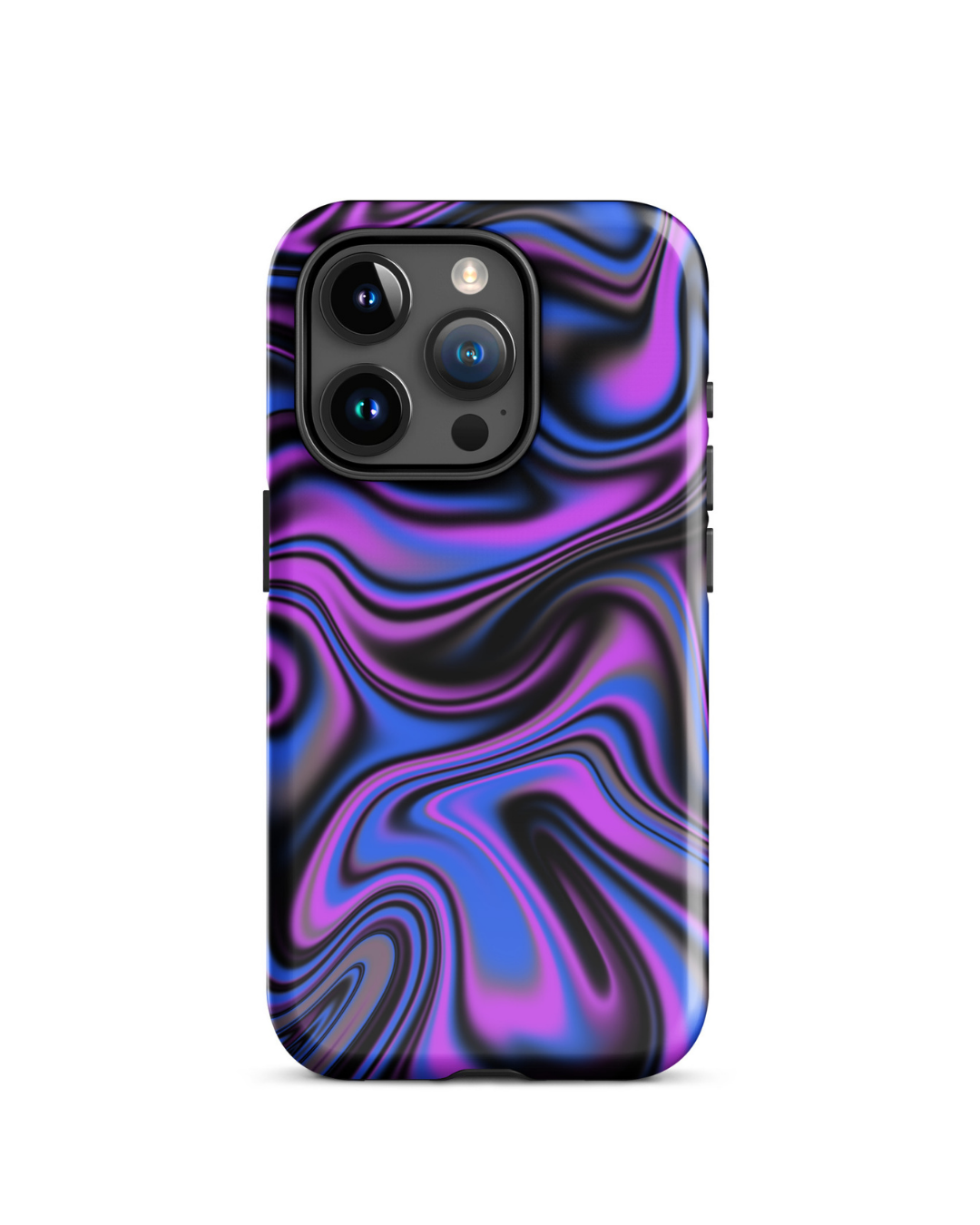 Purple & Black Swirl iPhone Case