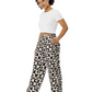 Black & Tan Flower Wide Leg Pants