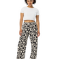 Black & Tan Flower Wide Leg Pants