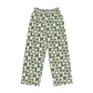 Green & Tan Flower Wide Leg Pants