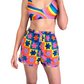 Retro Rainbow Women’s Recycled Padded Bikini Top