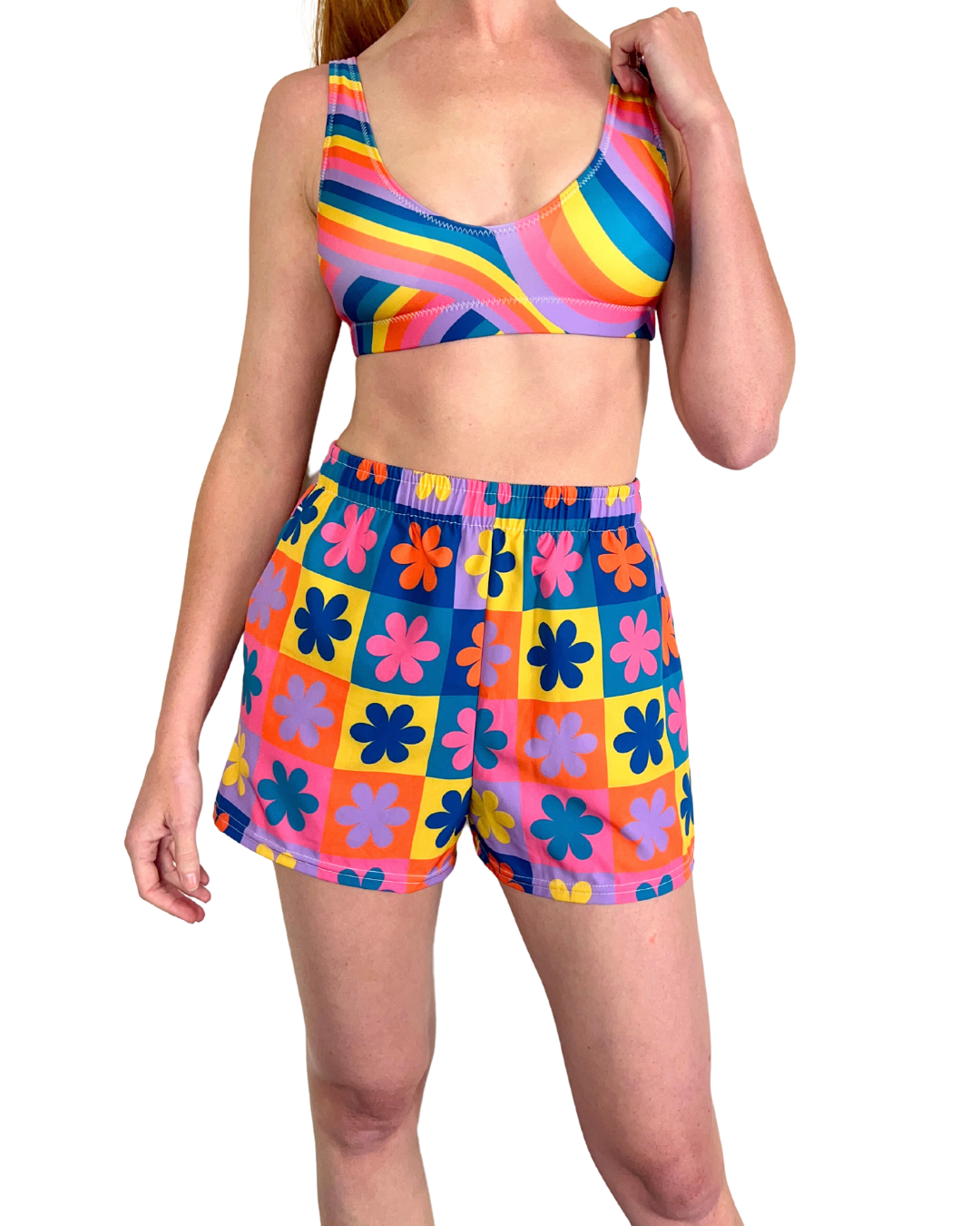 Retro Bloom Women's Recycled Shorts