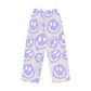 Purple Smiley Unisex Wide Leg Pants