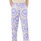 Purple Smiley Unisex Wide Leg Pants