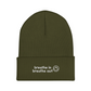 Breathe In Breathe Out Cuffed Embroidered Beanie