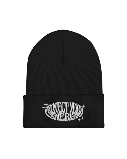 Protect Your Energy Cuffed Embroidered Beanie