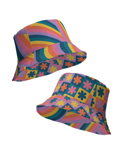 Retro Reversible Bucket Hat