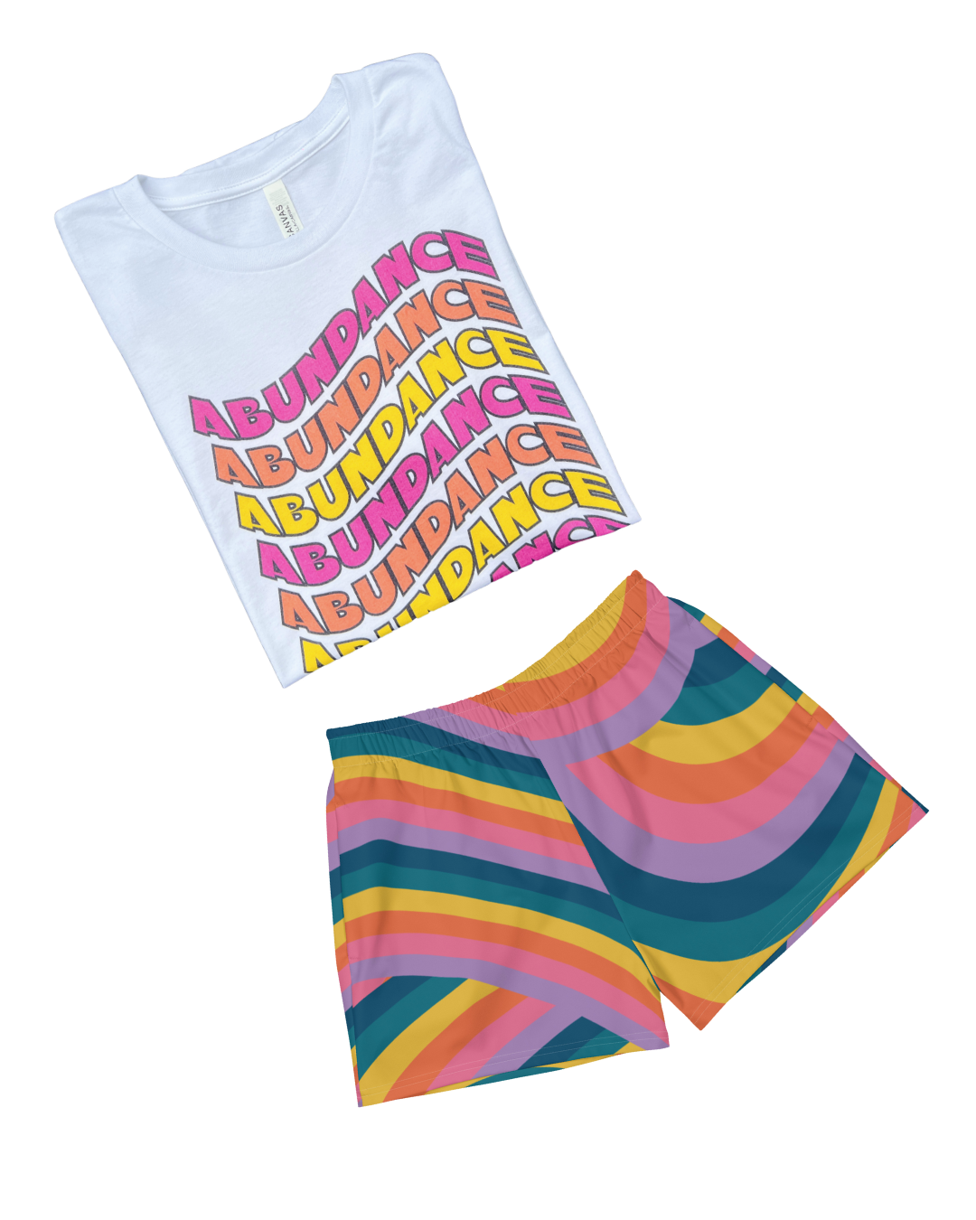 Retro Rainbow Women's Recycled Shorts