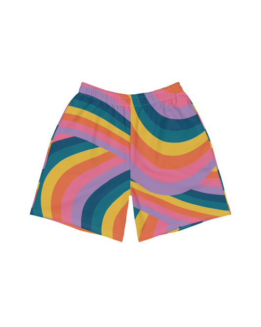 Retro Rainbow Men’s Recycled Shorts