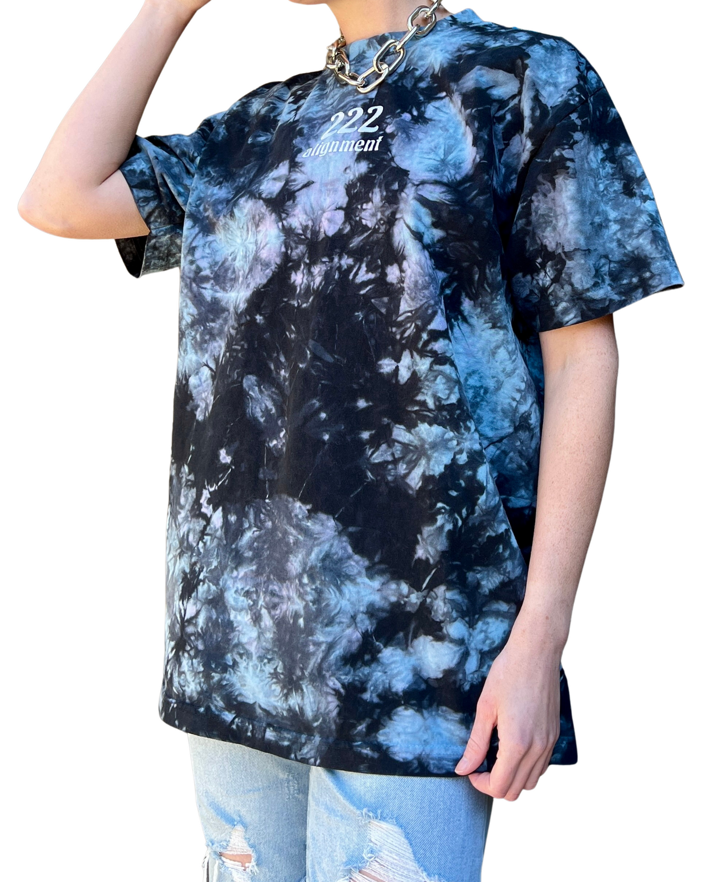 Angel Number Oversized T-Shirt Berry Tie-dye