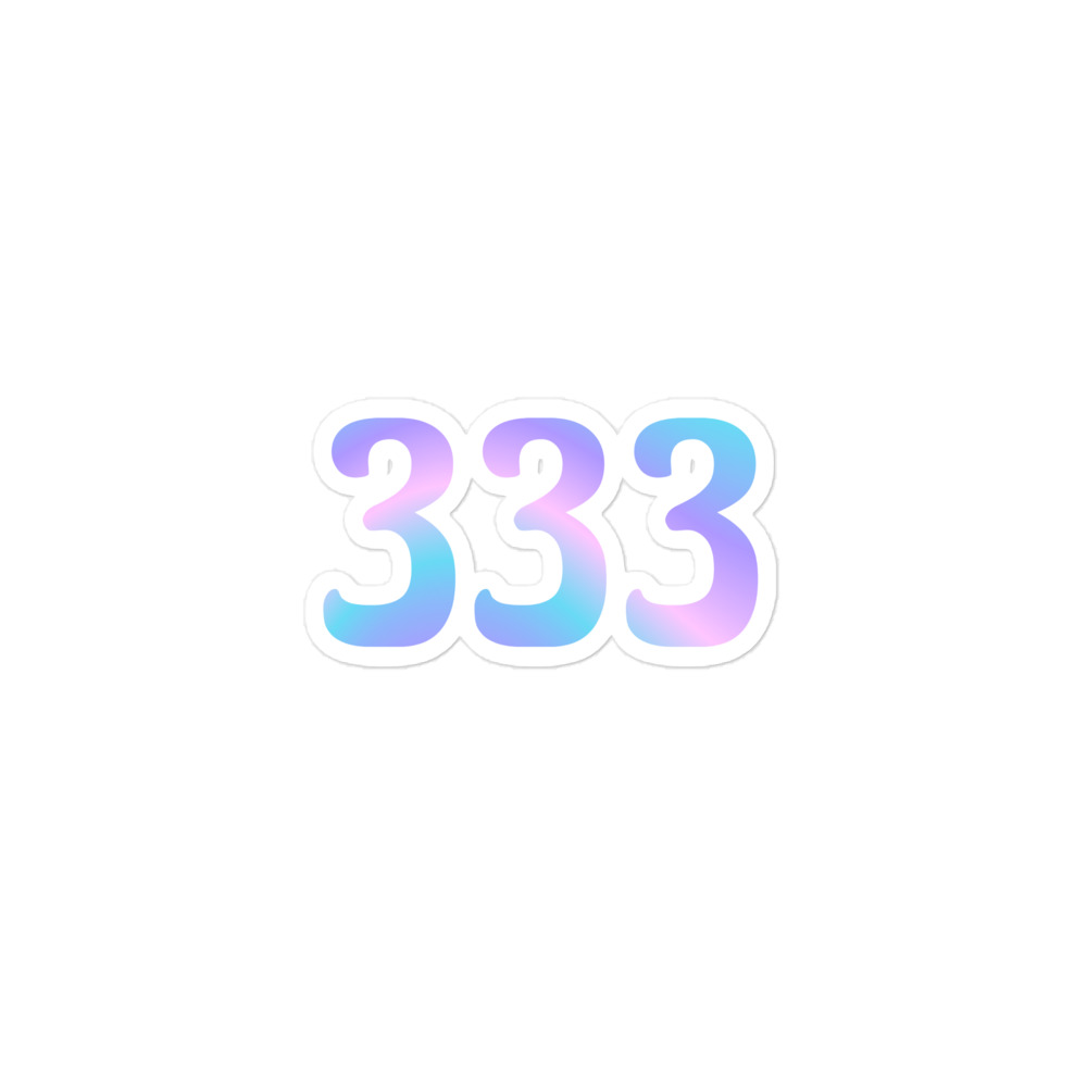 Angel Number Cotton Candy Ombre Sticker