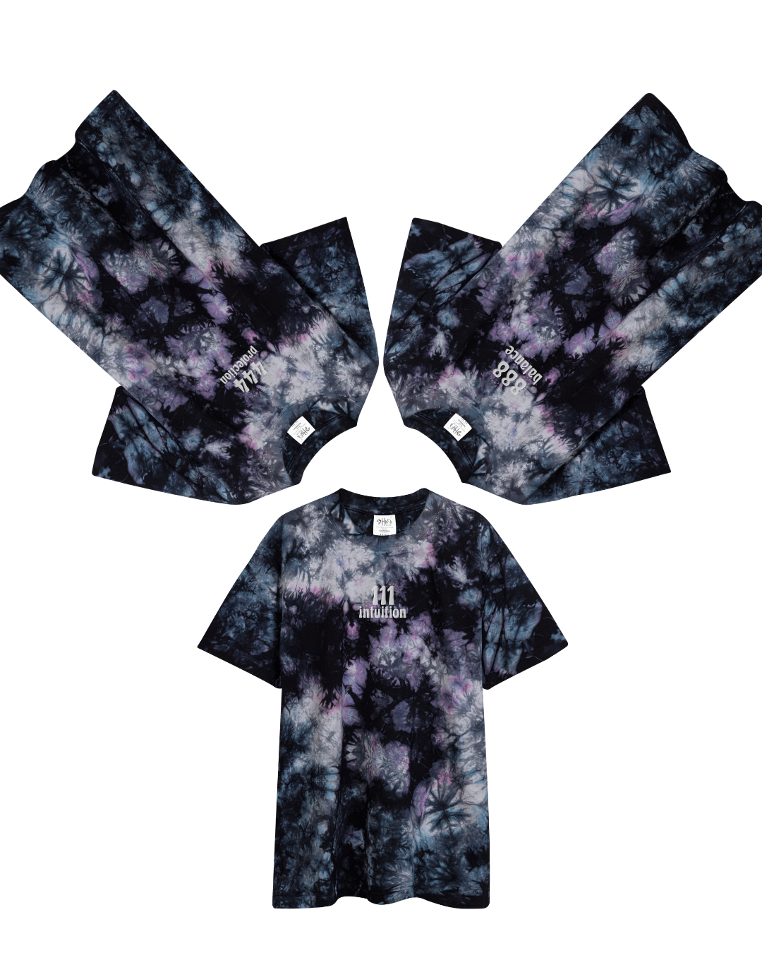 Angel Number Oversized T-Shirt Berry Tie-dye