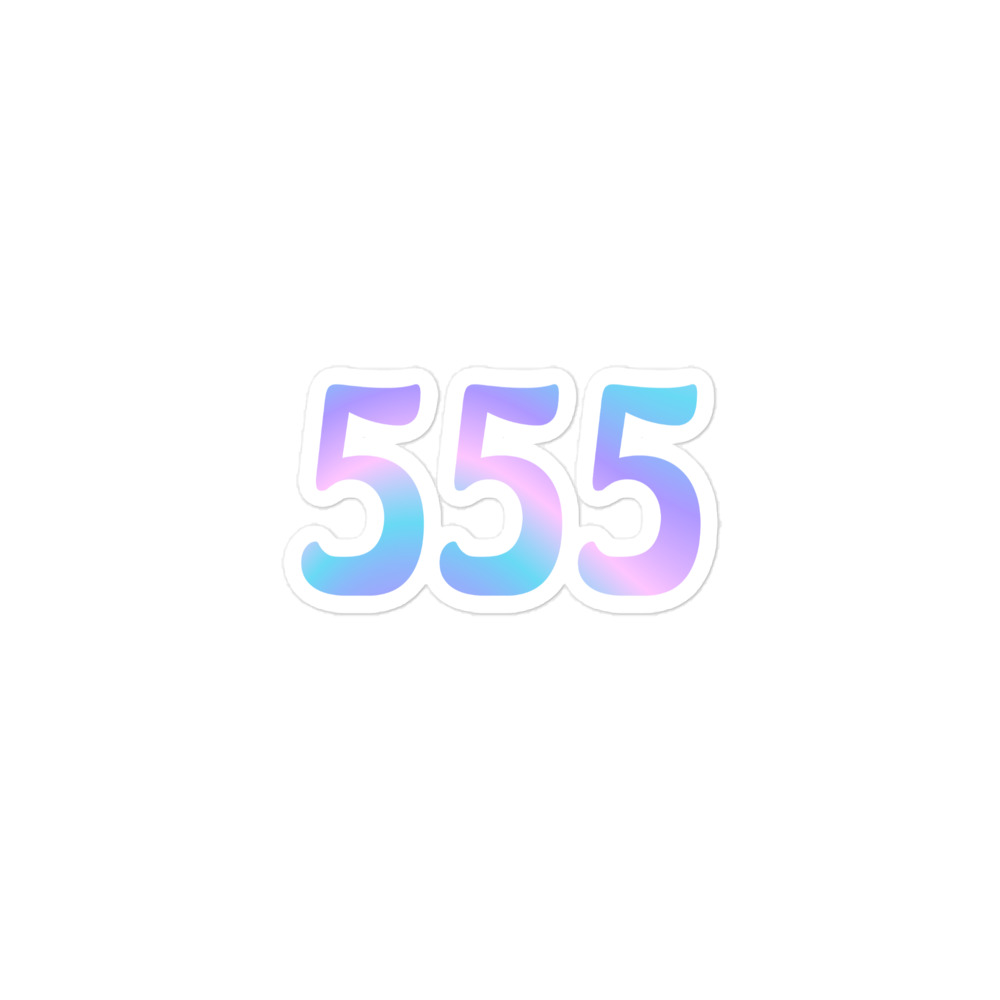 Angel Number Cotton Candy Ombre Sticker