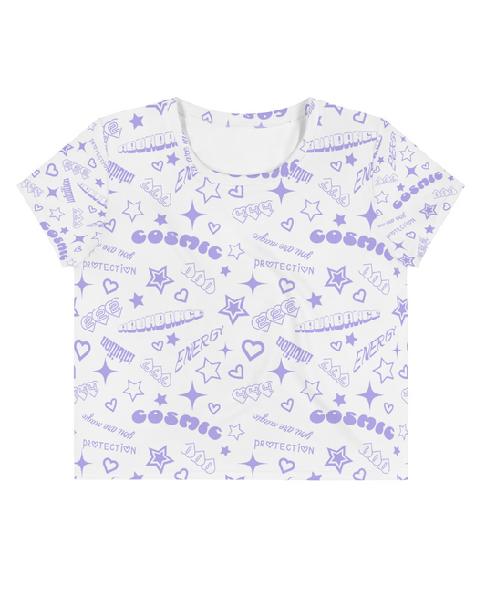 Cosmic Printed Crop Tee