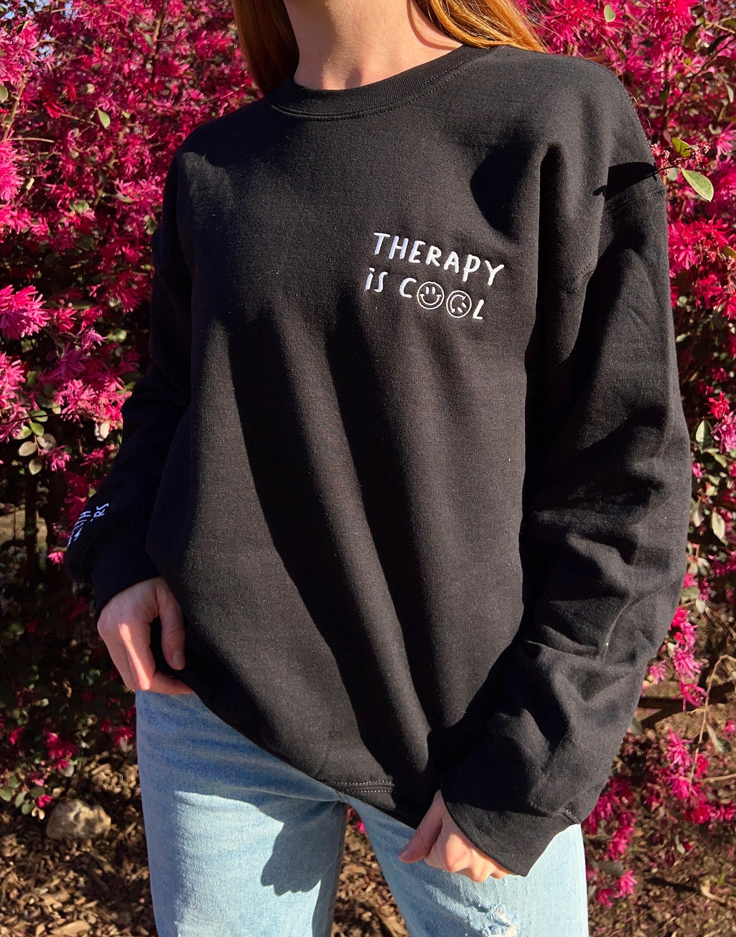 Therapy is Cool Crew Neck Sweatshirt