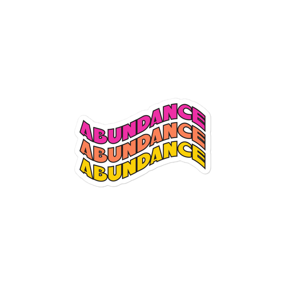 Abundance Retro Sticker