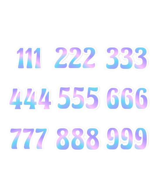 Angel Number Cotton Candy Ombre Sticker