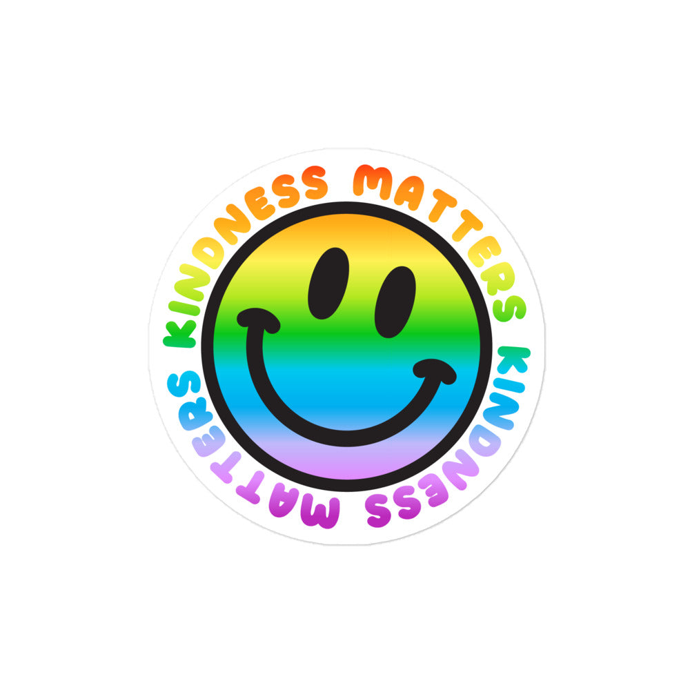 Kindness Matters Rainbow Ombre Sticker